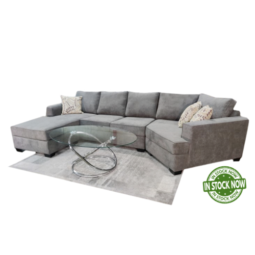 Mission Fabric Sectional with Cuddle Corner - Stocked
